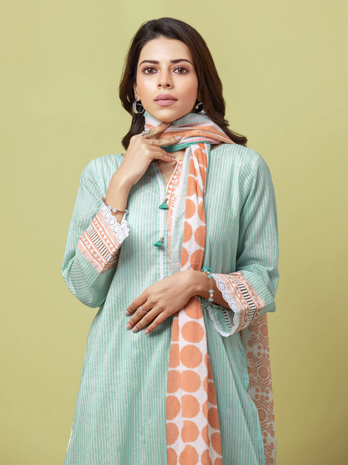 Unstitched Printed Lawn Suit - EWU23A1-26072 - Image 3