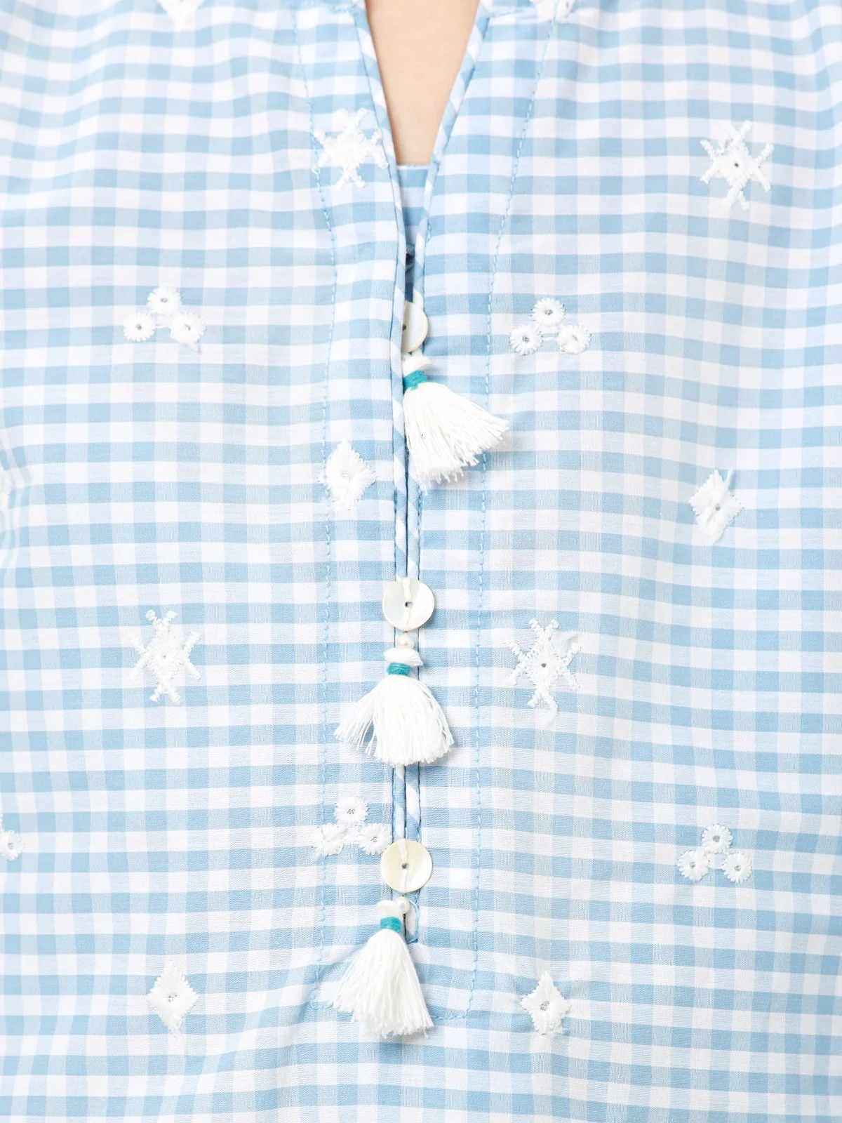 Girl's Sky Blue Cotton Kurti - EGTKE23-70614 - Image 5