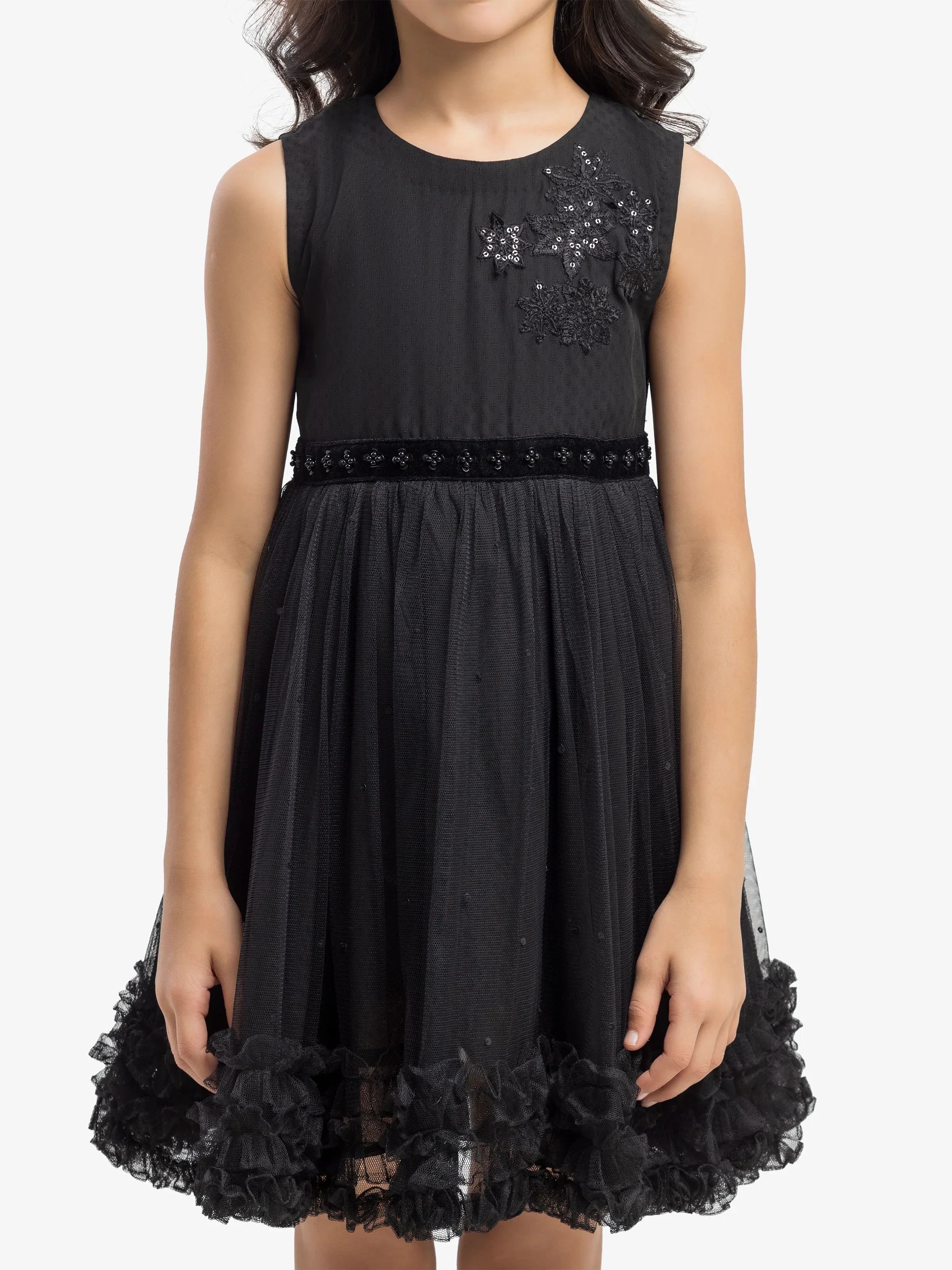 Girl's Black Frock - EGTF24S-200090 - Image 3
