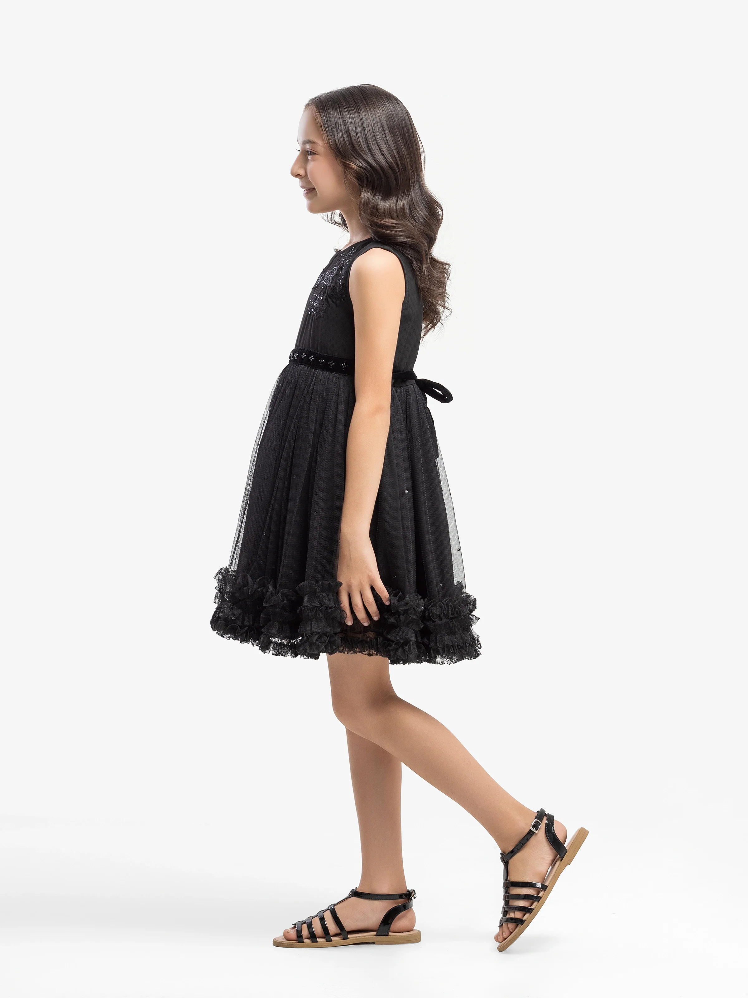Girl's Black Frock - EGTF24S-200090 - Image 4