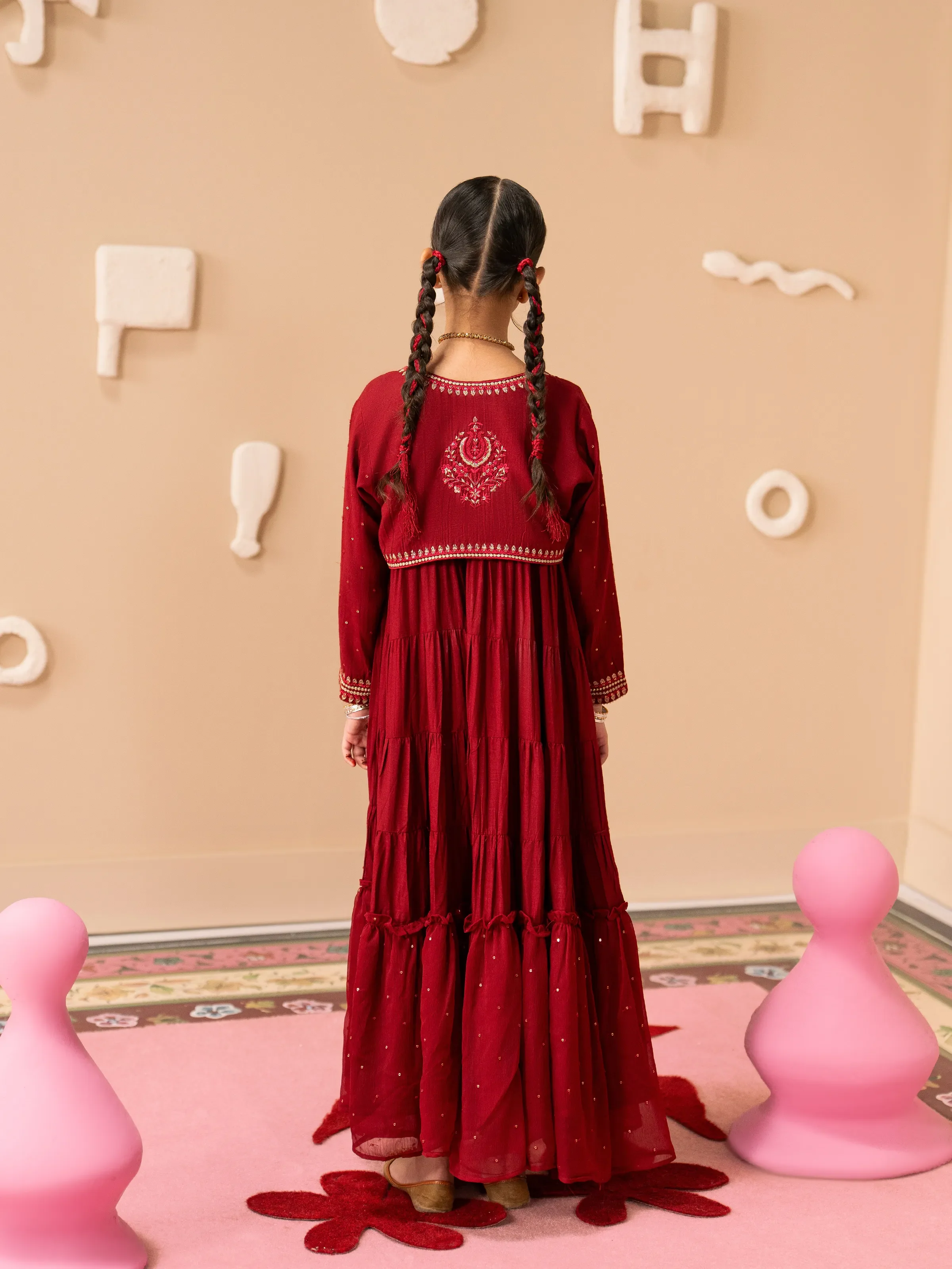 Girl's Maroon Pret - EGTPLE24-50021S - Image 6