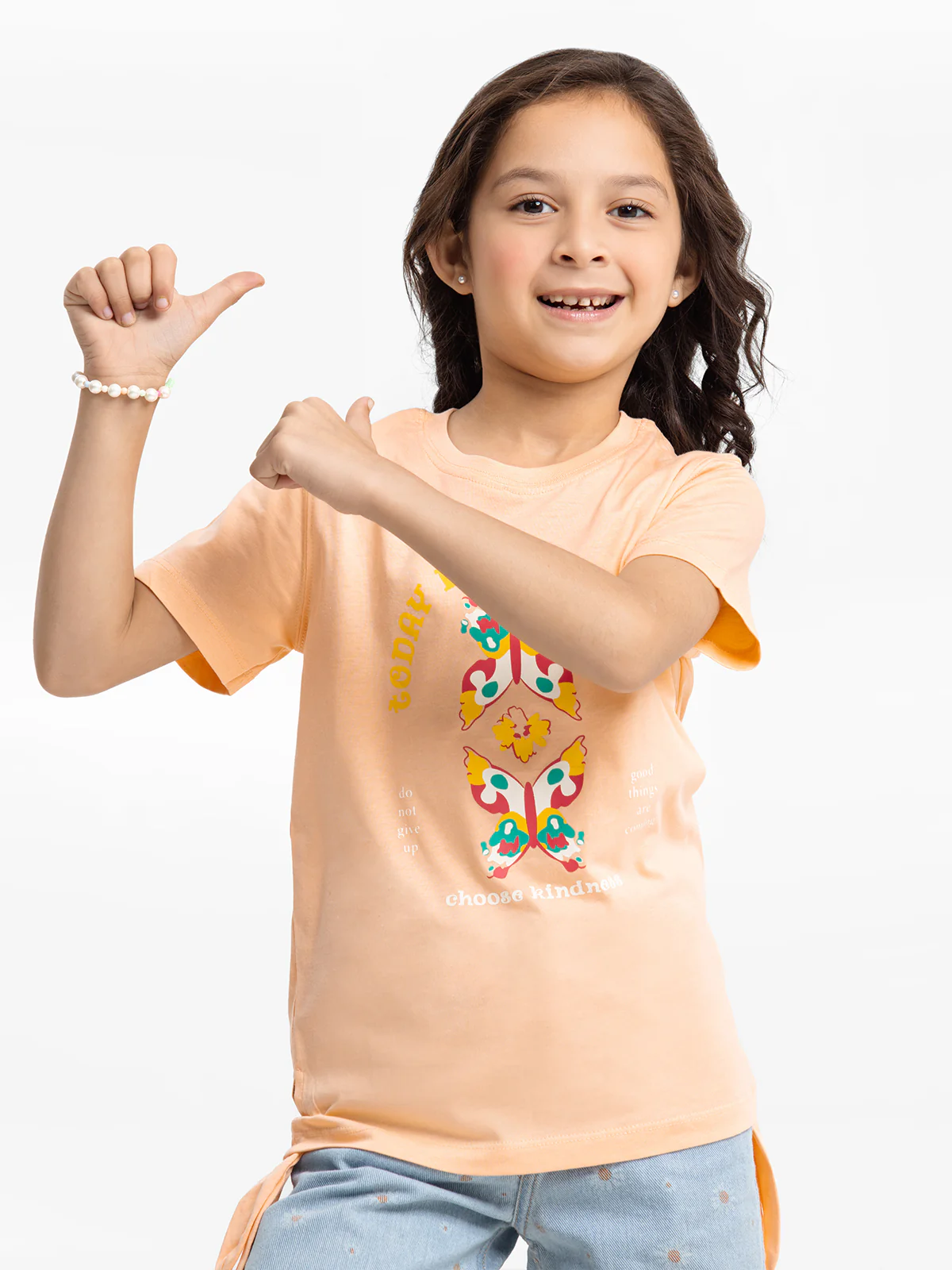 Girl's Peach Top - EGTK23-015 - Image 3