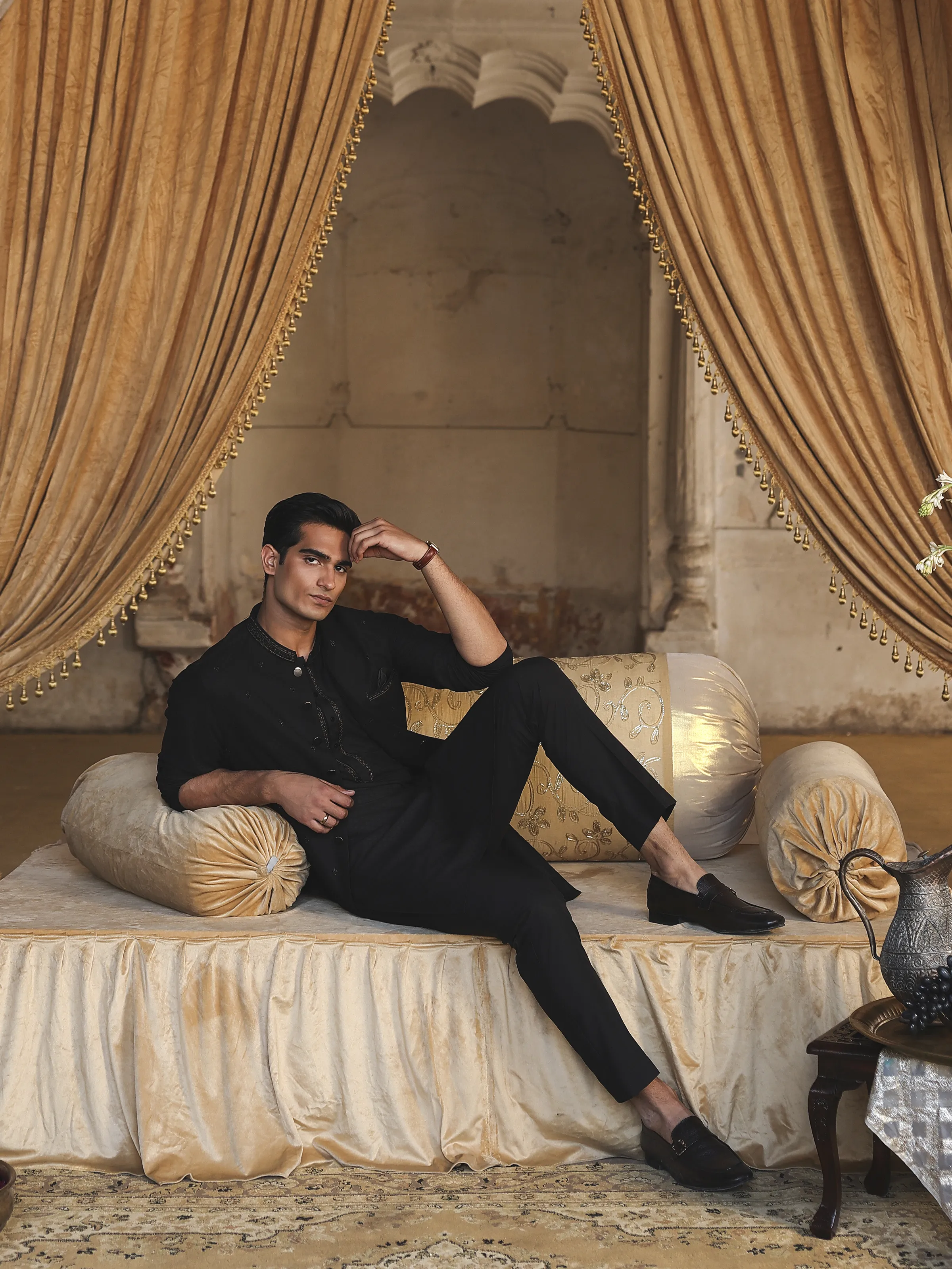 Men's Black Waist Coat Suit - EMTWCS5-015 - Image 5