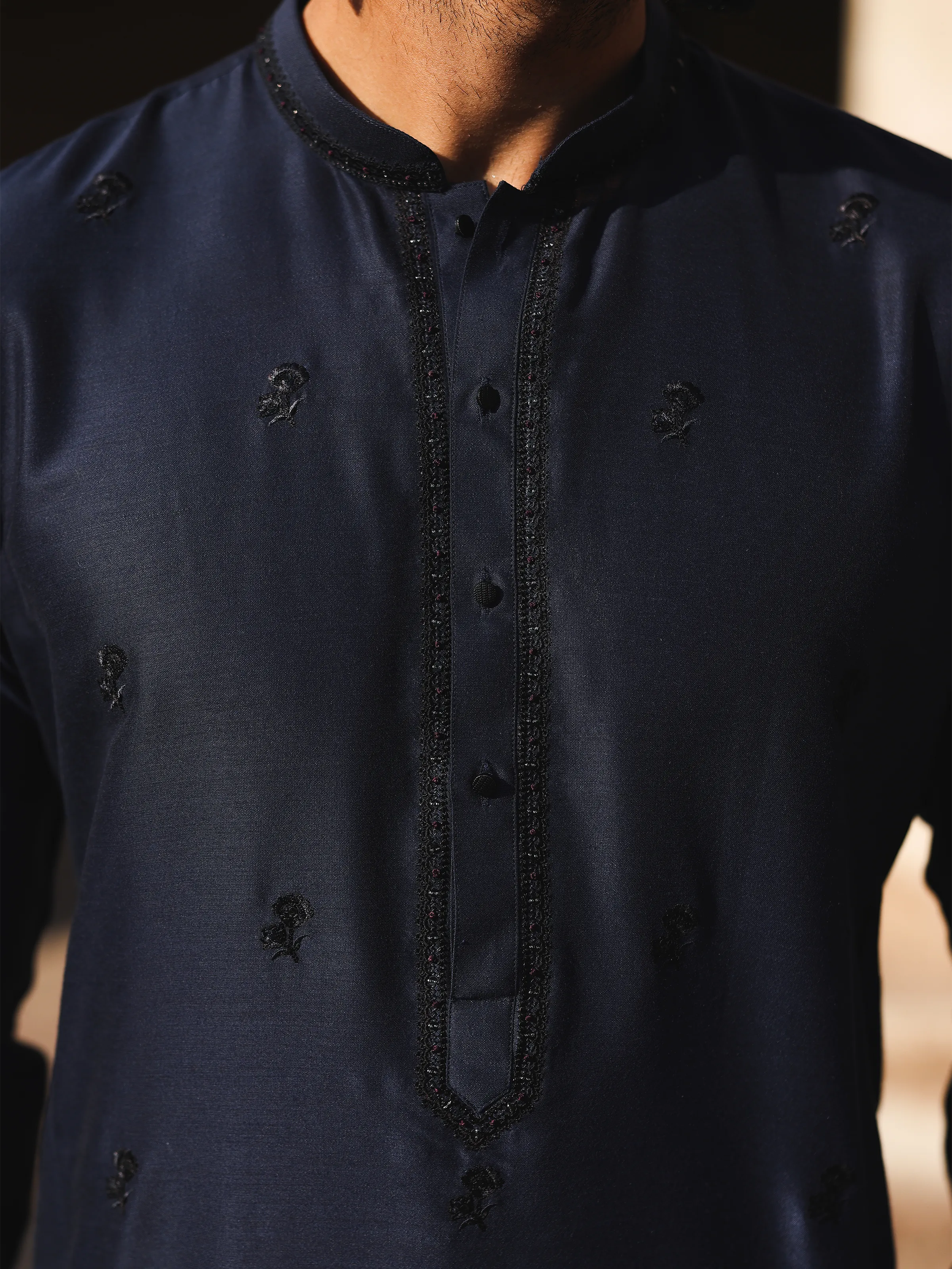 Men's Blue Waist Coat Suit - ECMTWCS5-020 - Image 3