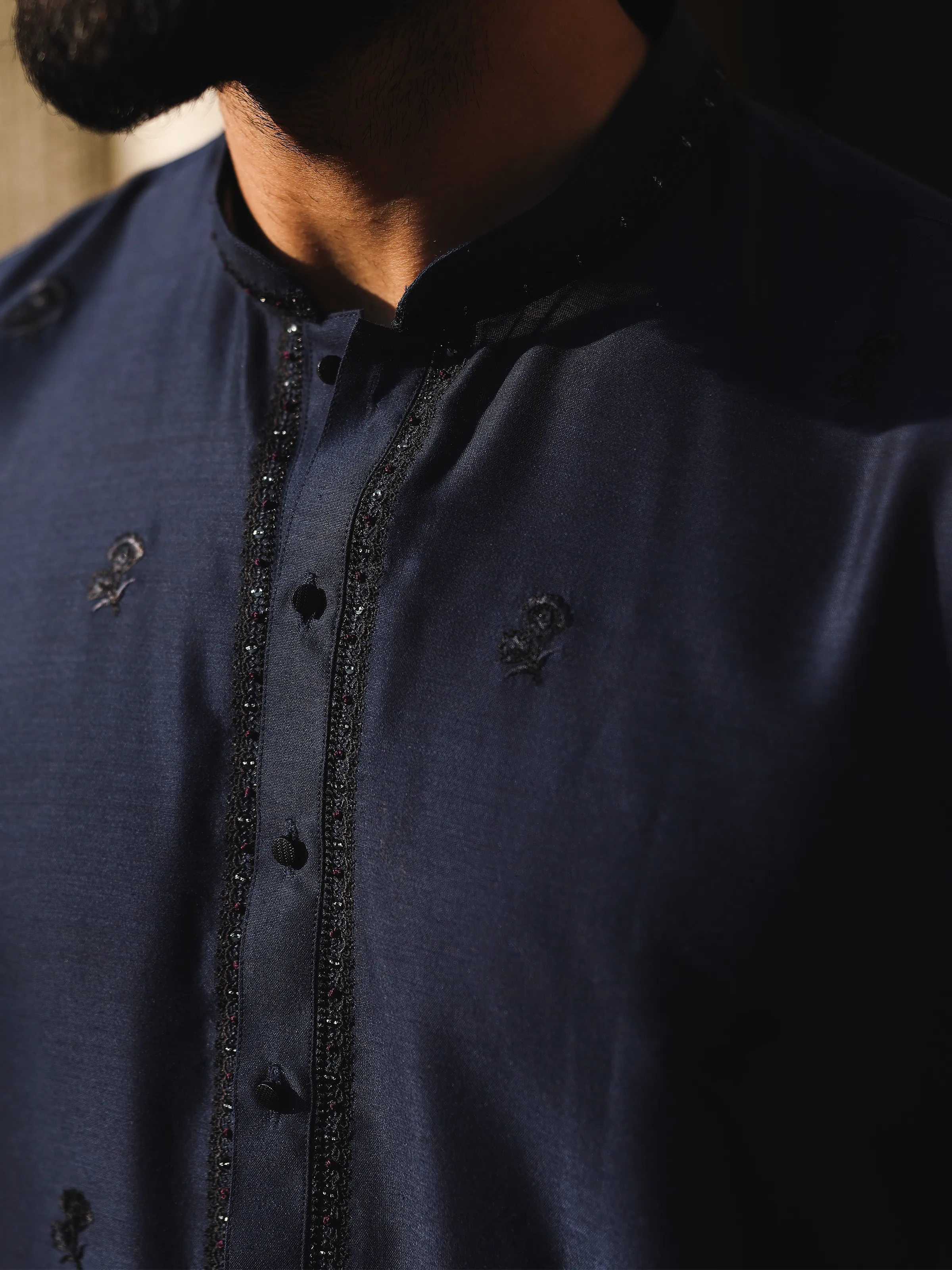 Men's Blue Waist Coat Suit - ECMTWCS5-020 - Image 4