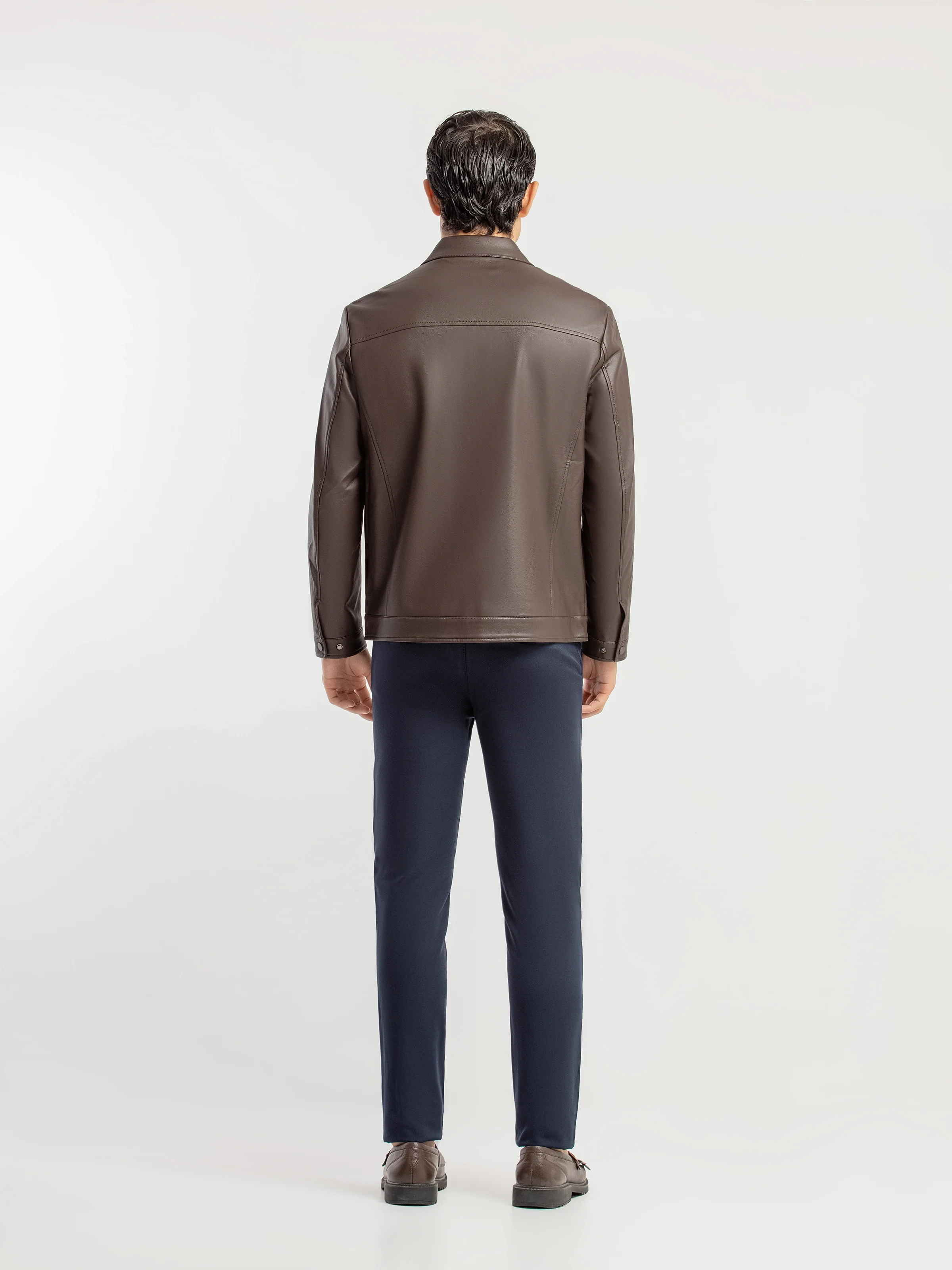 Men's Chocolate Brown Jacket - EMTJ5-009 - Image 5