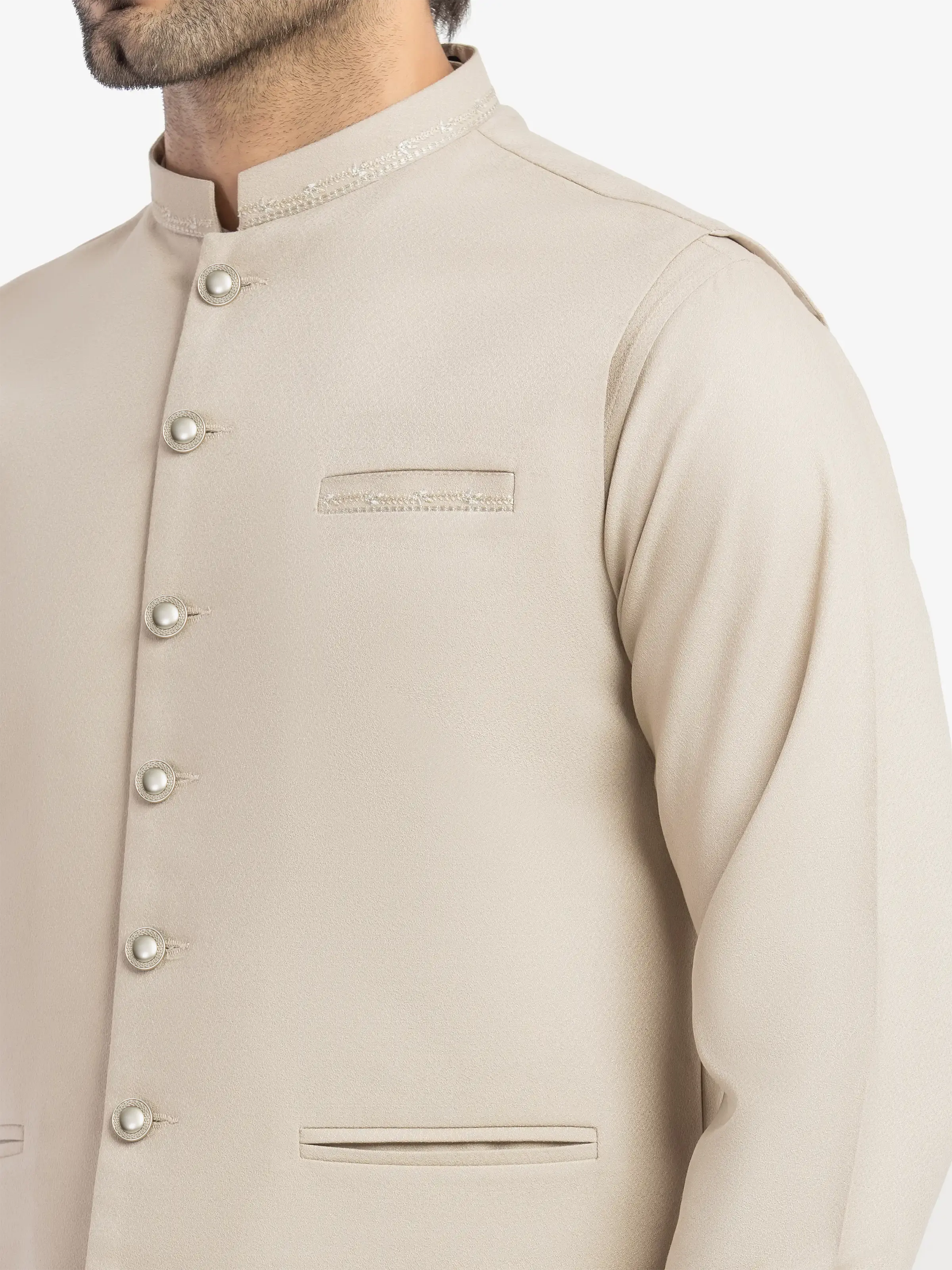 Men's Fawn Waist Coat Suit - ECMTWCS5-026 - Image 3