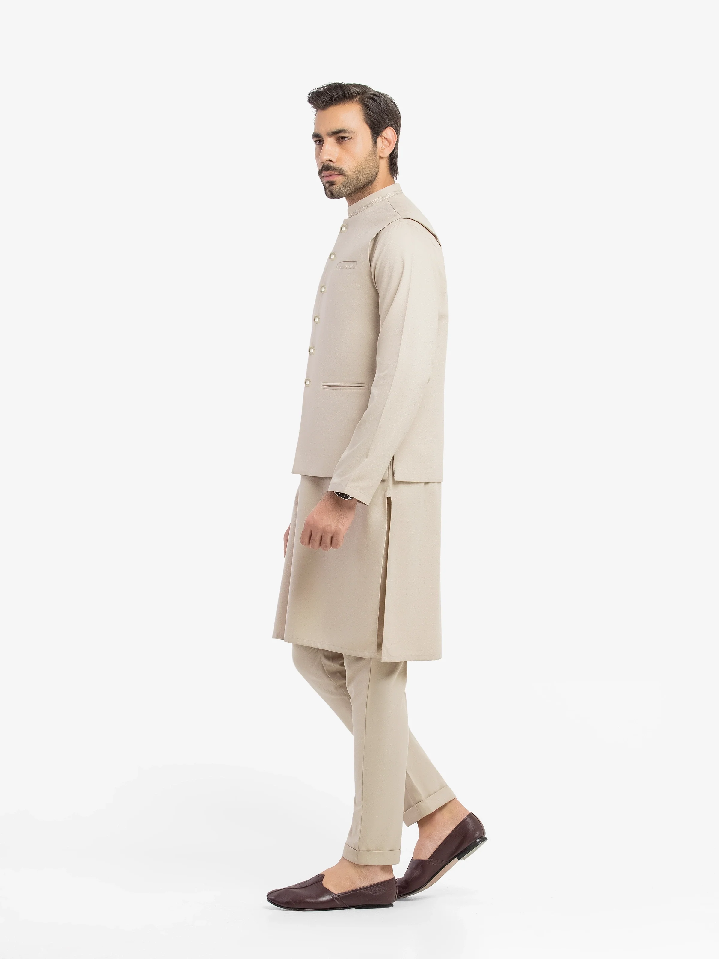Men's Fawn Waist Coat Suit - ECMTWCS5-026 - Image 4
