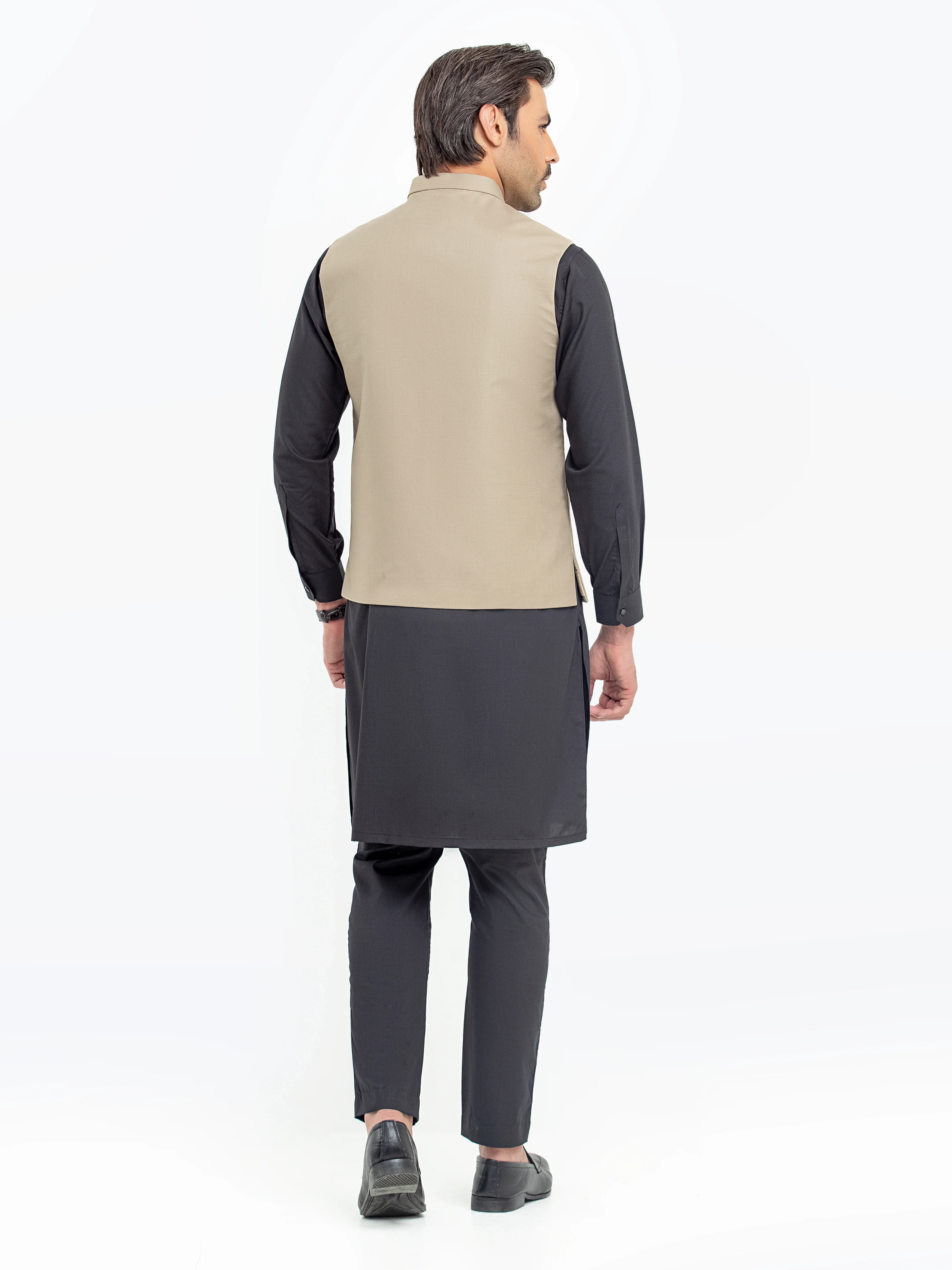 Men's Khaki Waist Coat - EMTWCP5-35949 - Image 4