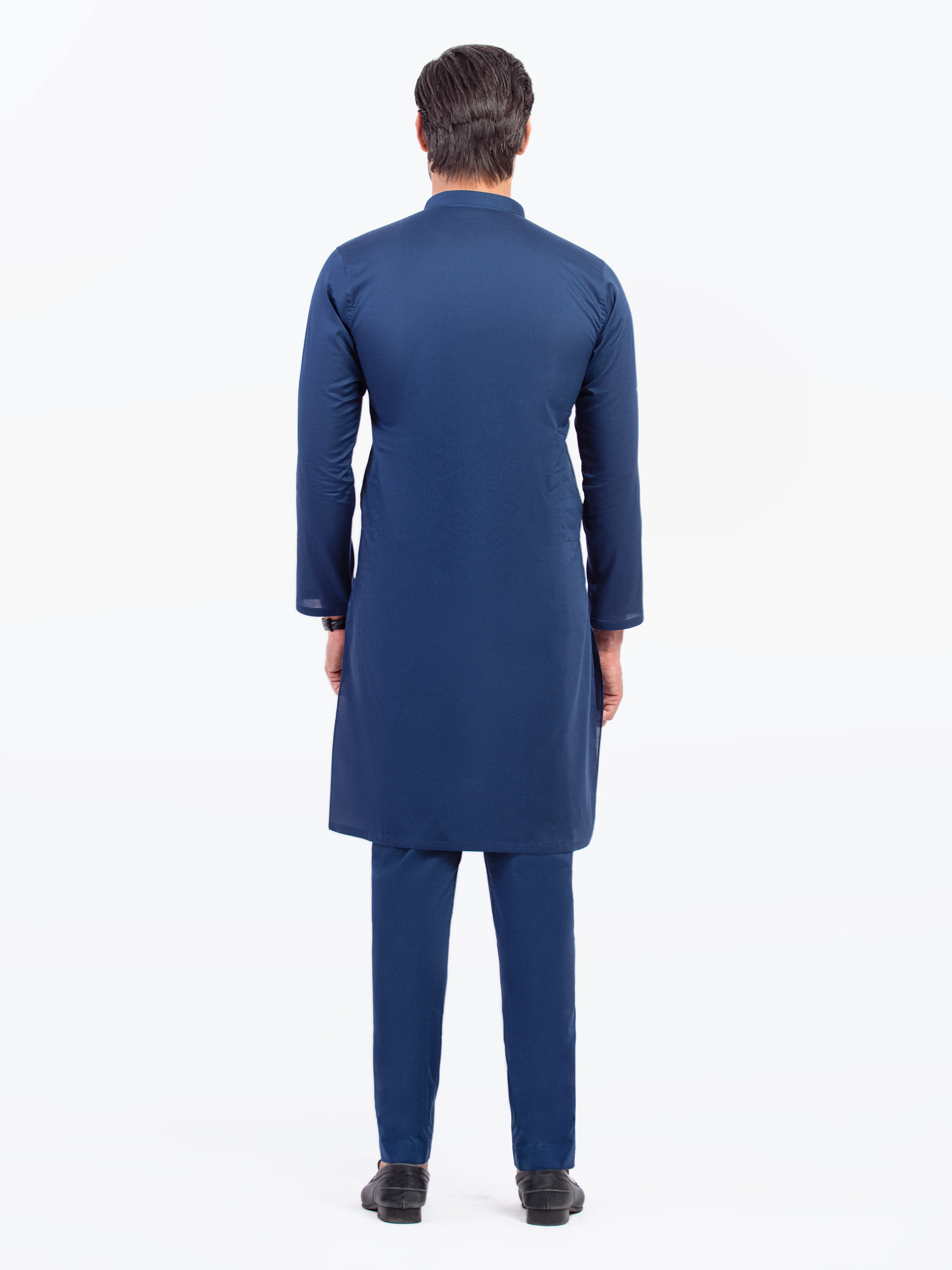 Men's Navy Blue Kurta Pajama - EMTKPT5-064 - Image 5