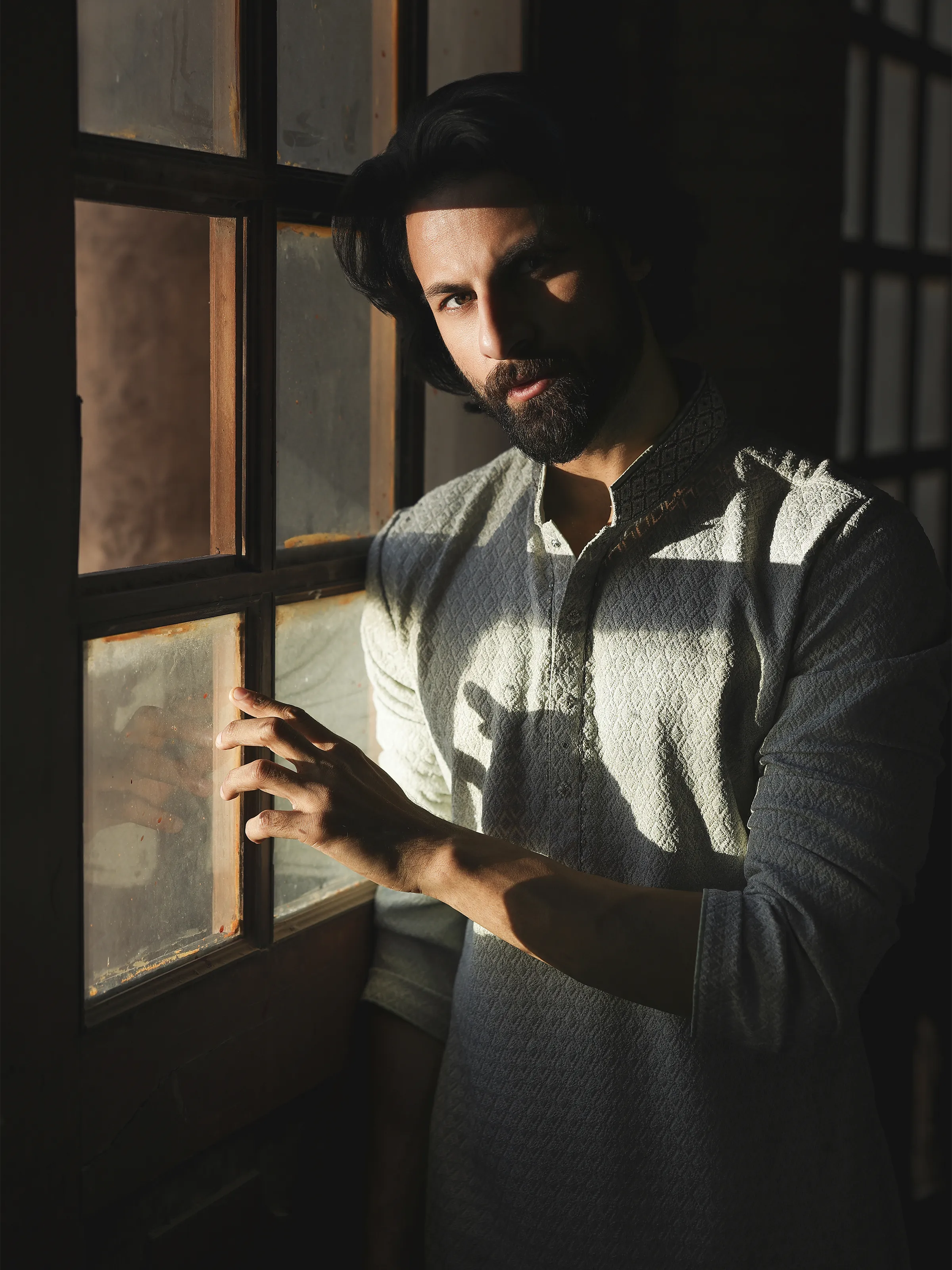 Men's White Kurta Pajama - ECMTKP5-008 - Image 5