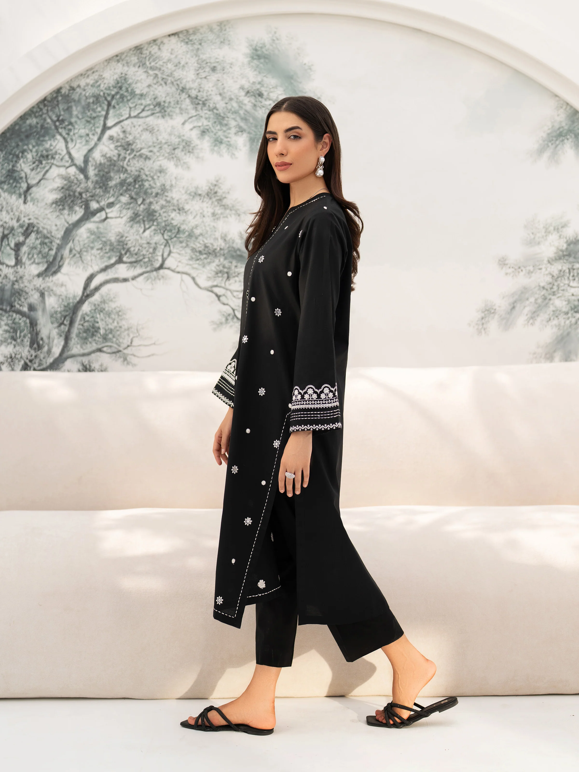 Pret Embroidered Cambric Shirt Trouser - EWTKE5-81091ST - Image 5