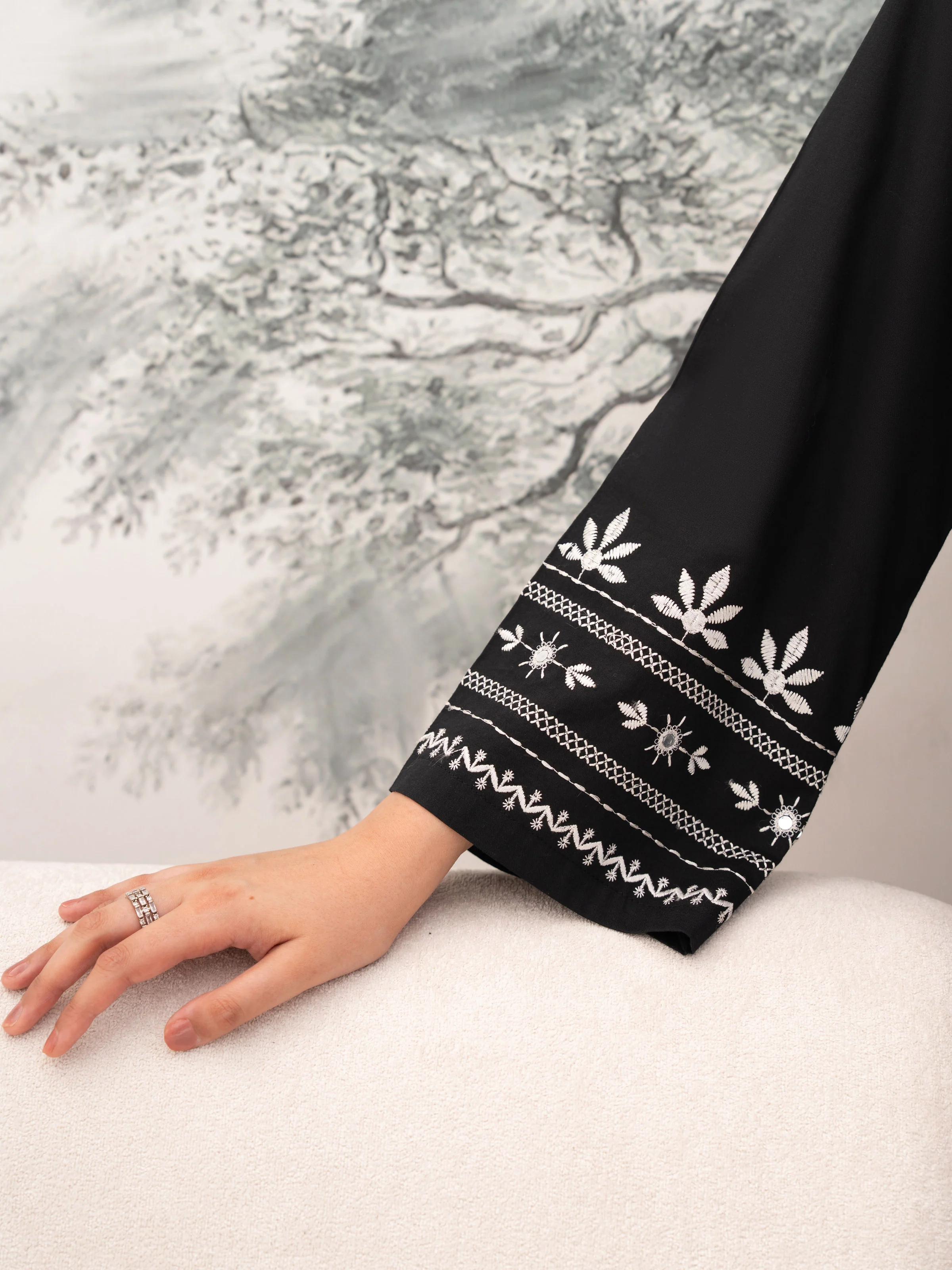 Pret Embroidered Cambric Shirt Trouser - EWTKE5-81092ST - Image 4