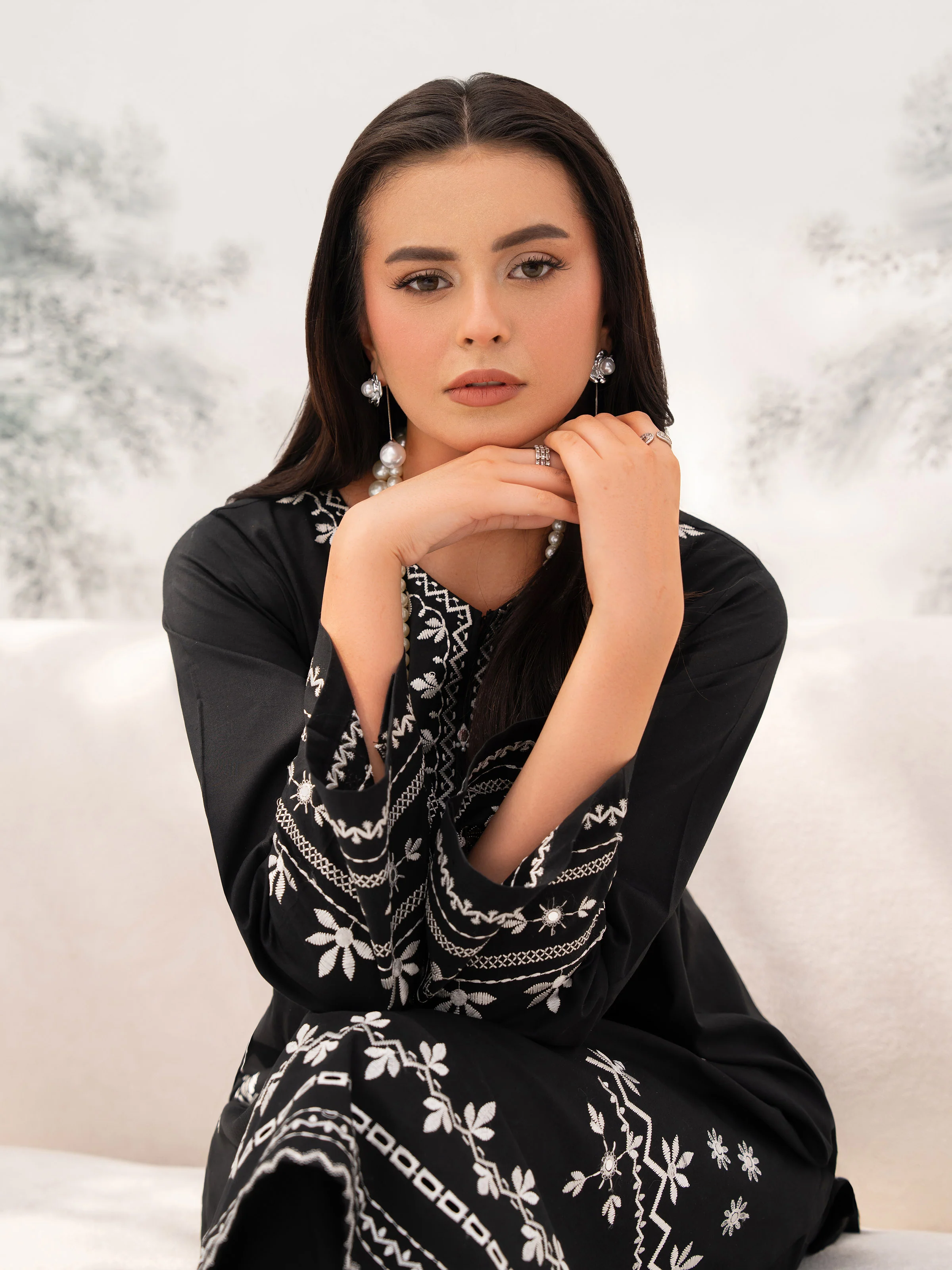 Pret Embroidered Cambric Shirt Trouser - EWTKE5-81092ST - Image 6