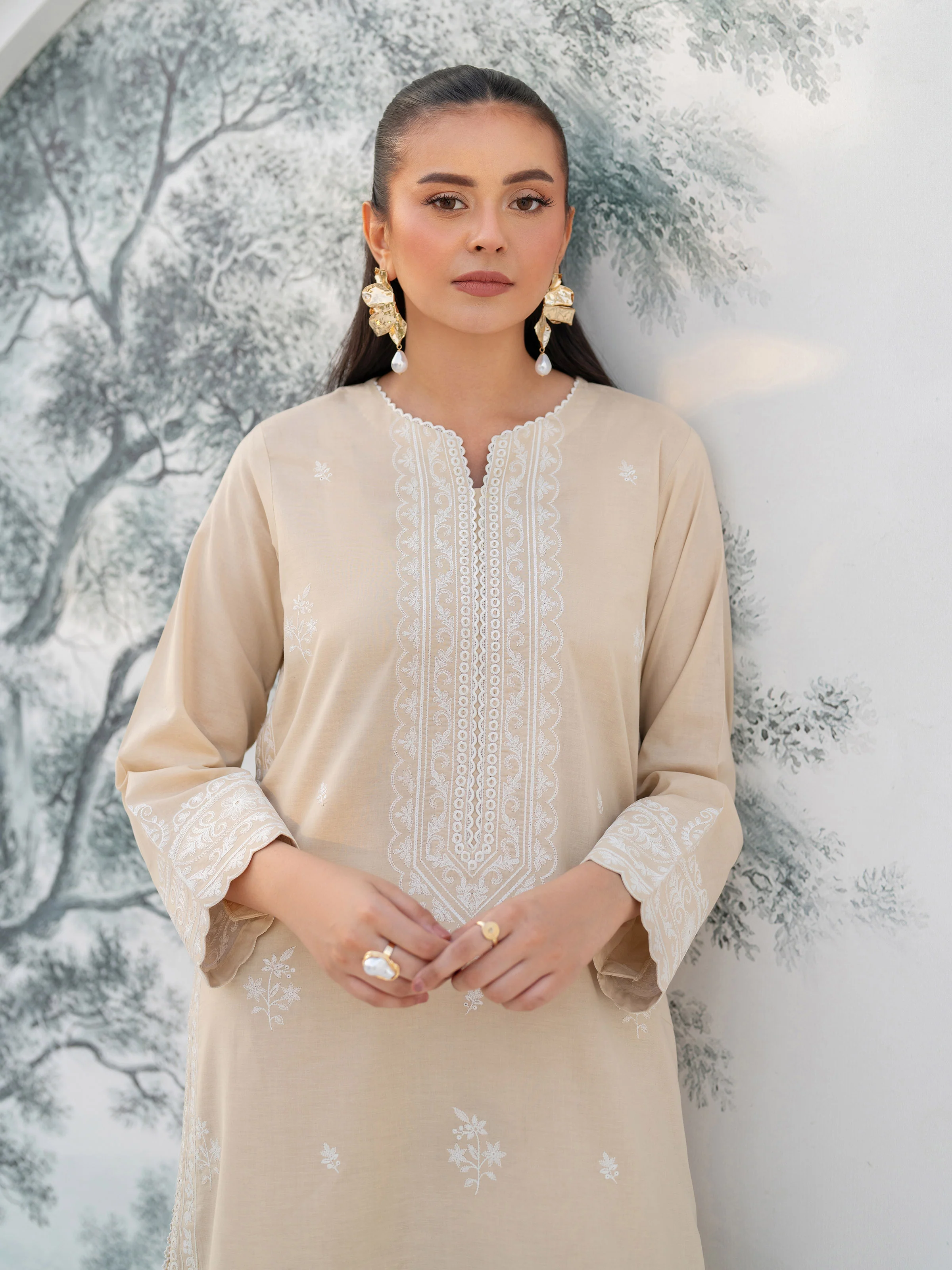 Pret Embroidered Cambric Shirt Trouser - EWTKE5-81096ST - Image 3