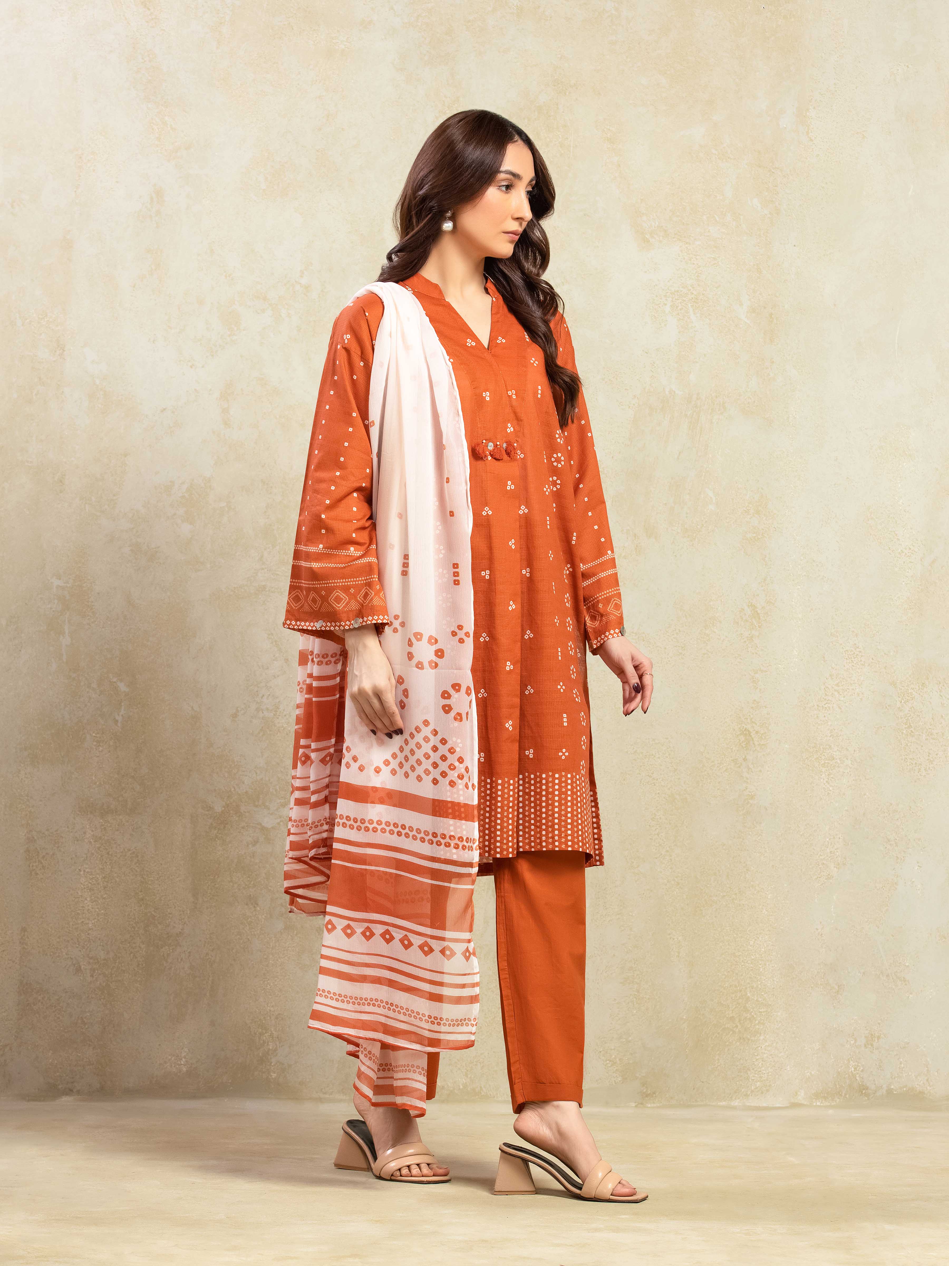 Pret Printed Lawn Slub Suit - EWTKP5-81738-3P - Image 5