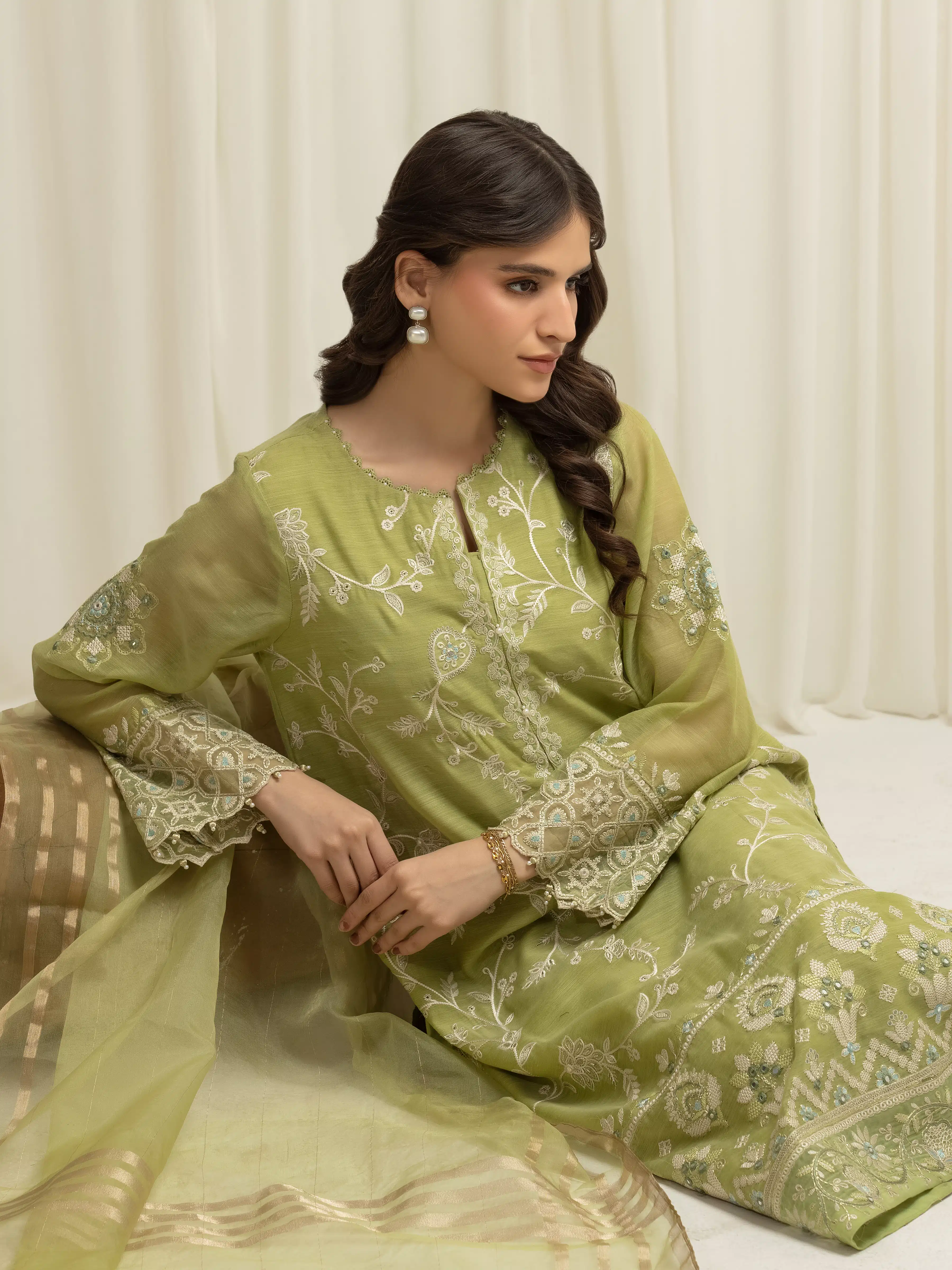 Pret Embroidered Chanderi Suit - EWTKED5-84108-3P - Image 3
