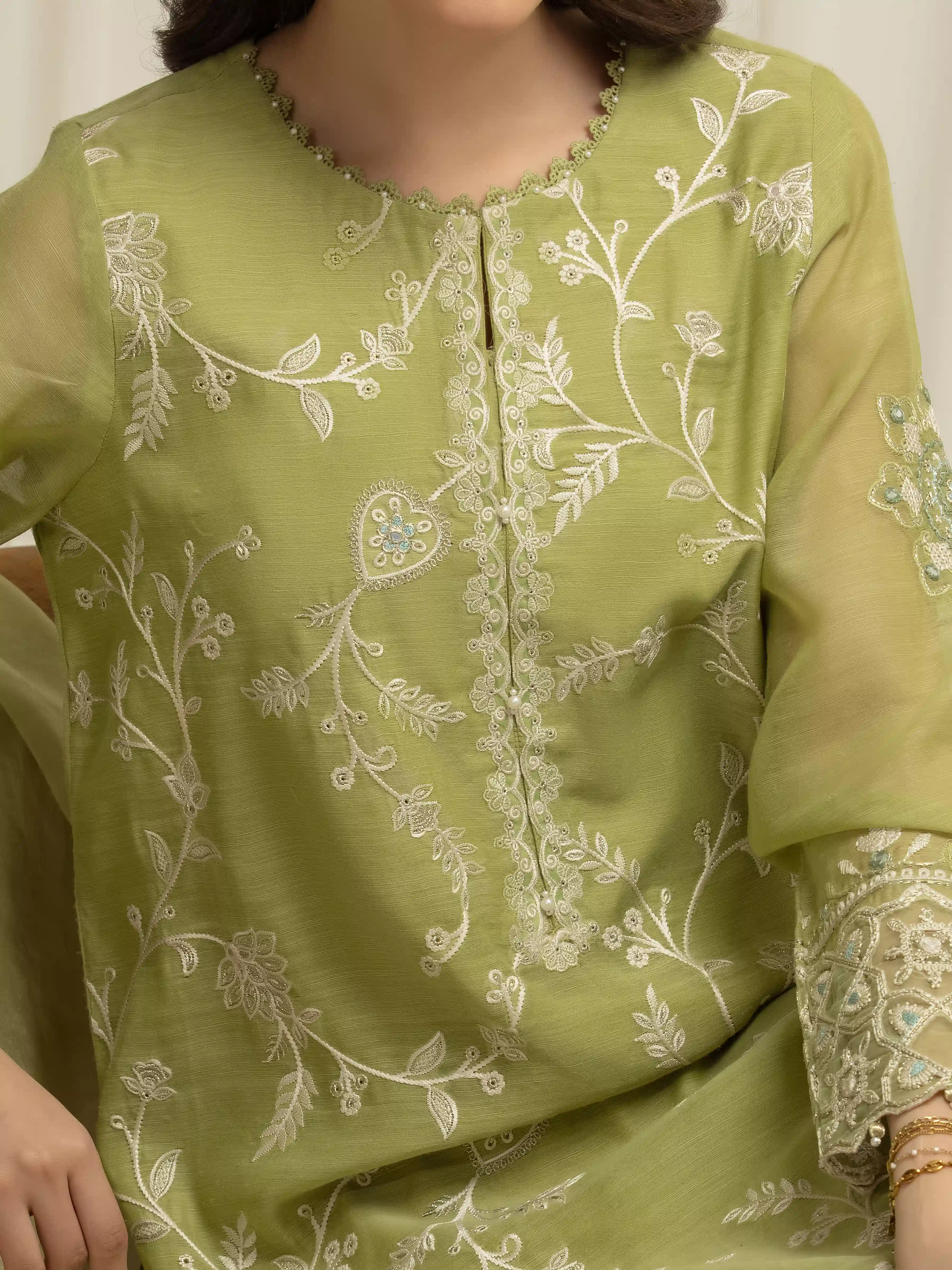 Pret Embroidered Chanderi Suit - EWTKED5-84108-3P - Image 4