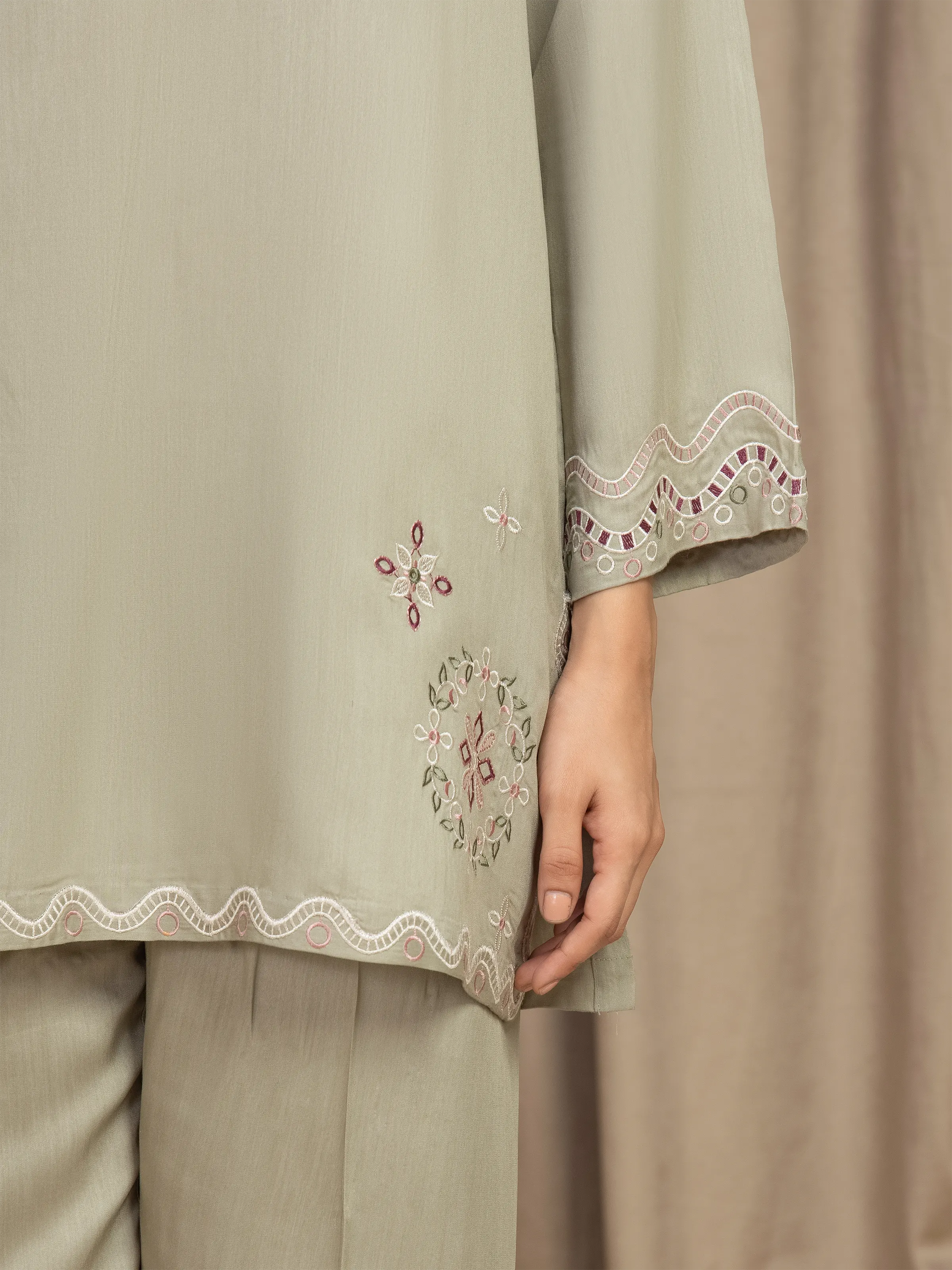 Pret Embroidered Viscose Co-Ord Set - EWTKED5-84064ST - Image 3