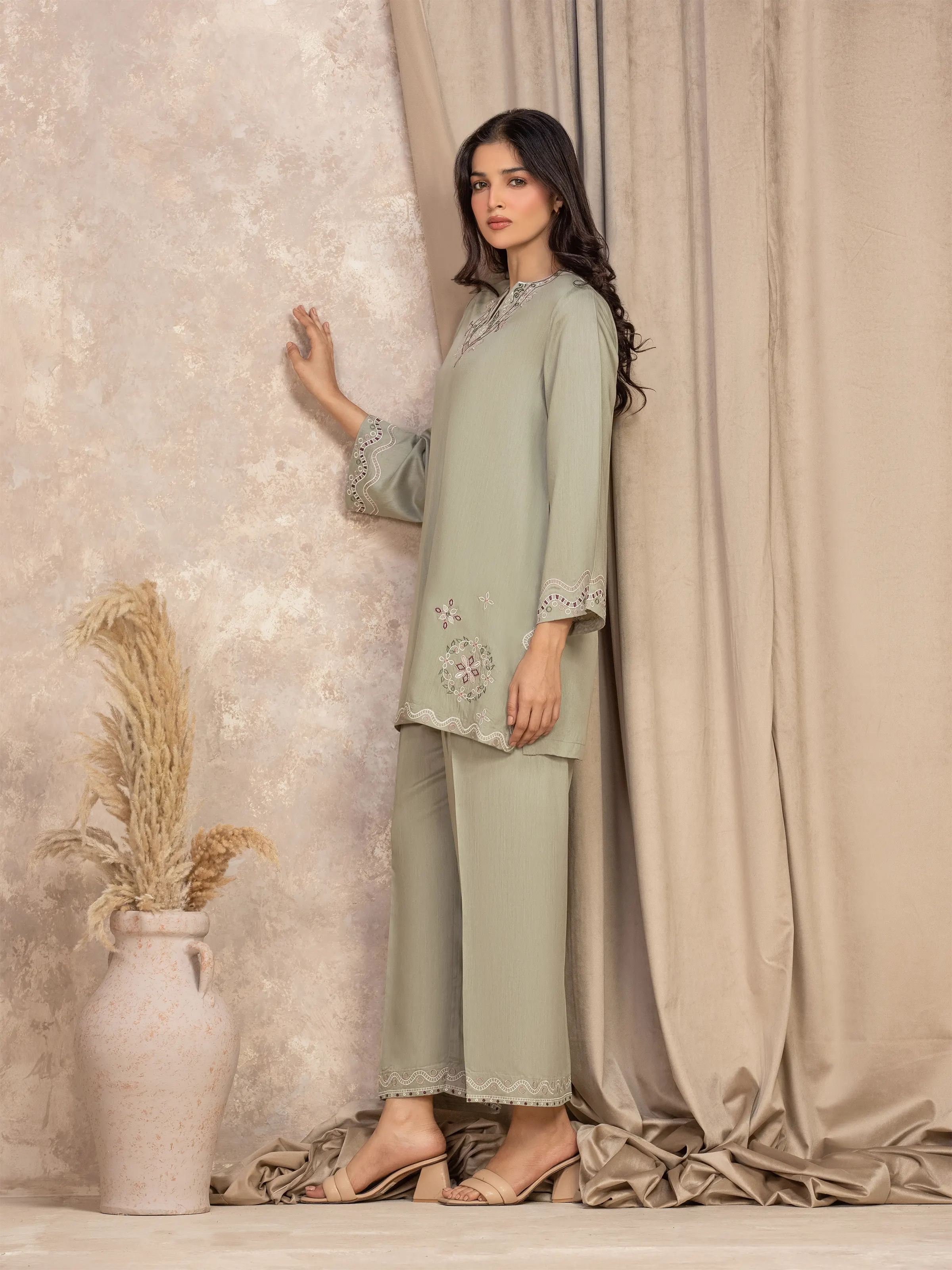 Pret Embroidered Viscose Co-Ord Set - EWTKED5-84064ST - Image 4