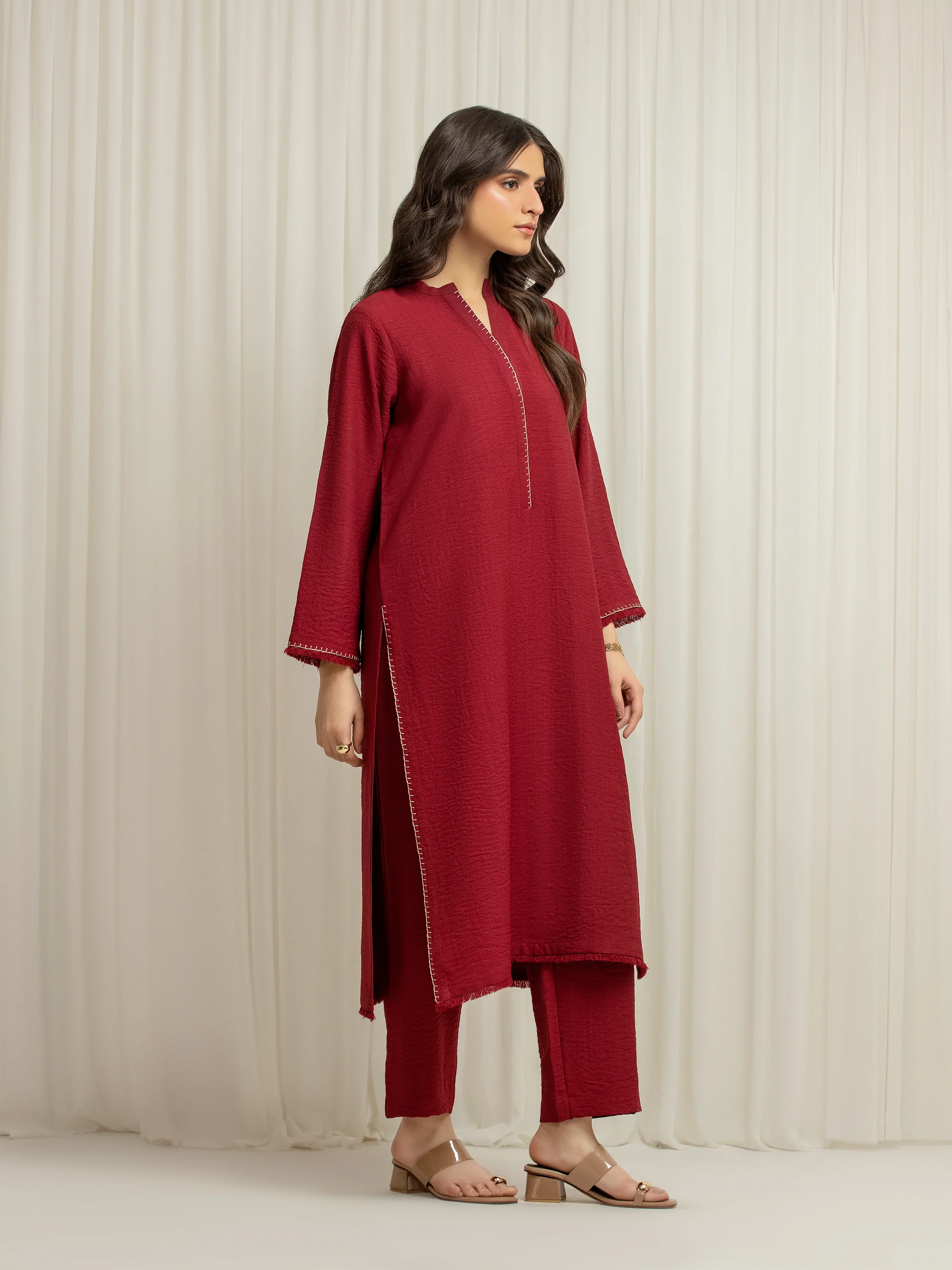 Pret Solid Georgette Shirt Trouser - EWTKS6-86164ST - Image 5