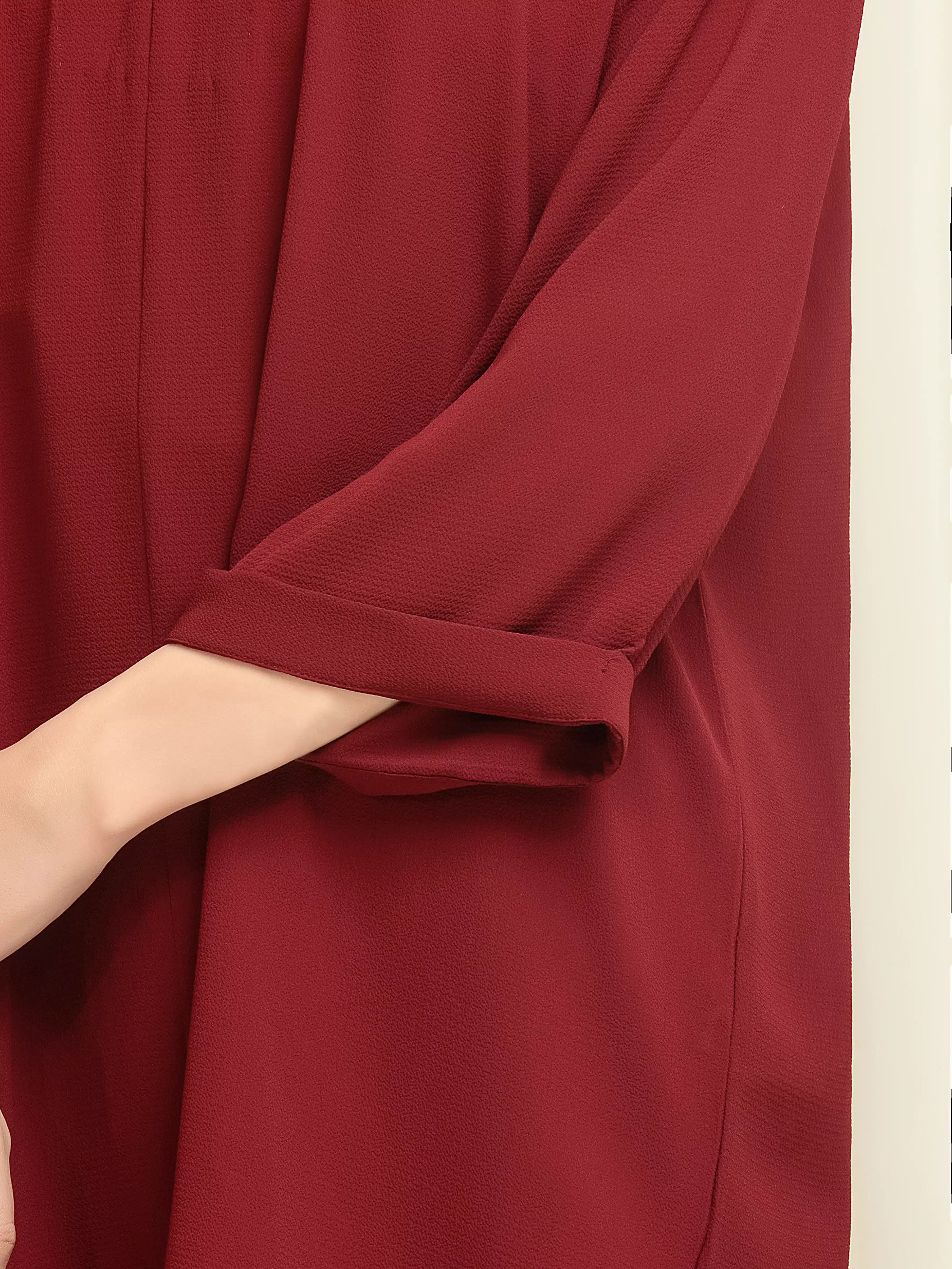 Pret Solid Crepe Chiffon Co-Ord Set - EWTKS6-86109ST - Image 4