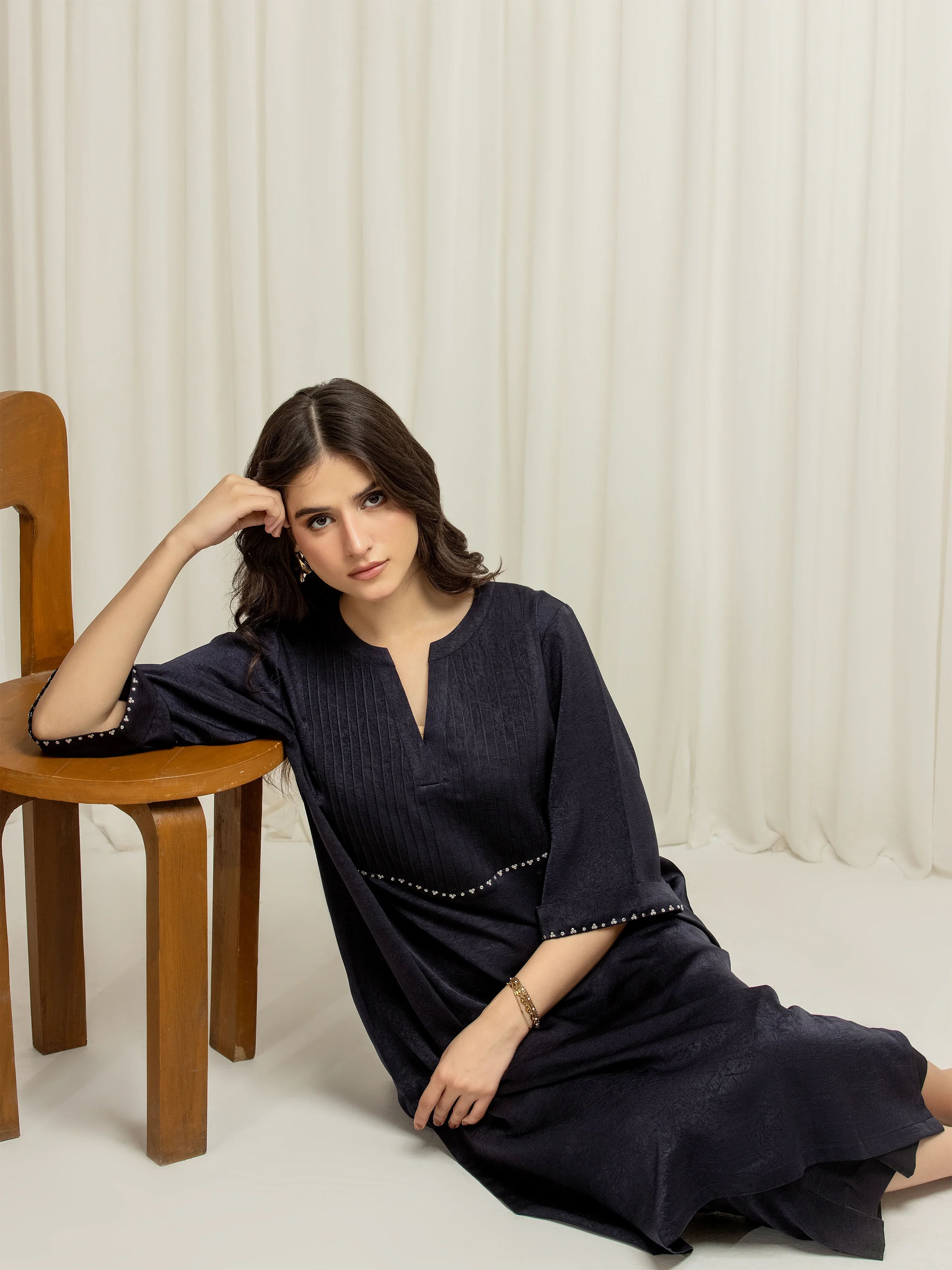 Pret Solid Crepe Polyester Co-Ord Set - EWTKS6-86093ST - Image 3