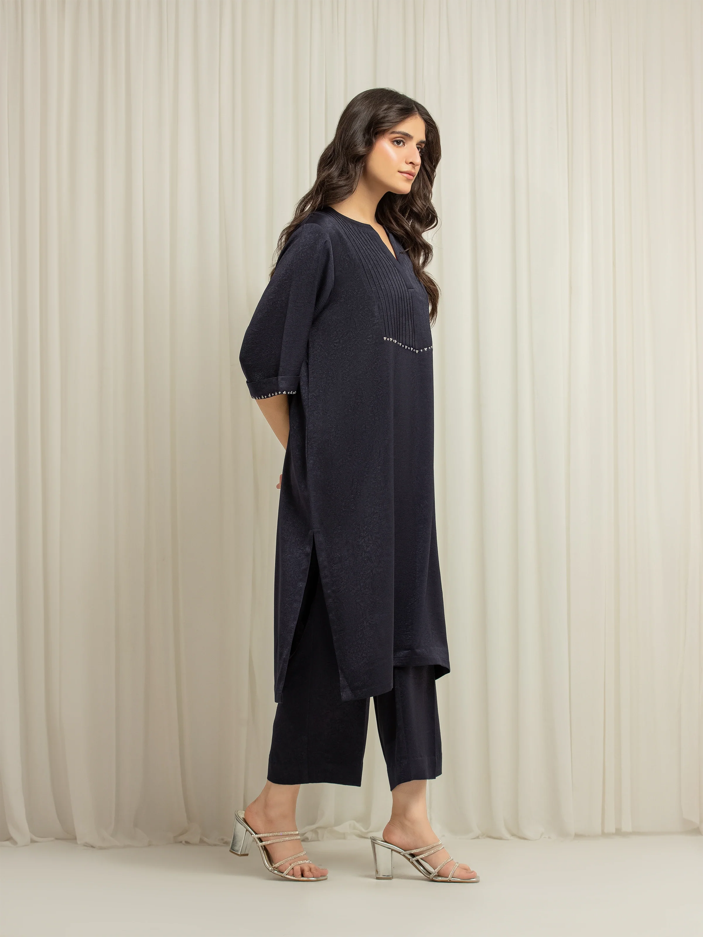 Pret Solid Crepe Polyester Co-Ord Set - EWTKS6-86093ST - Image 5