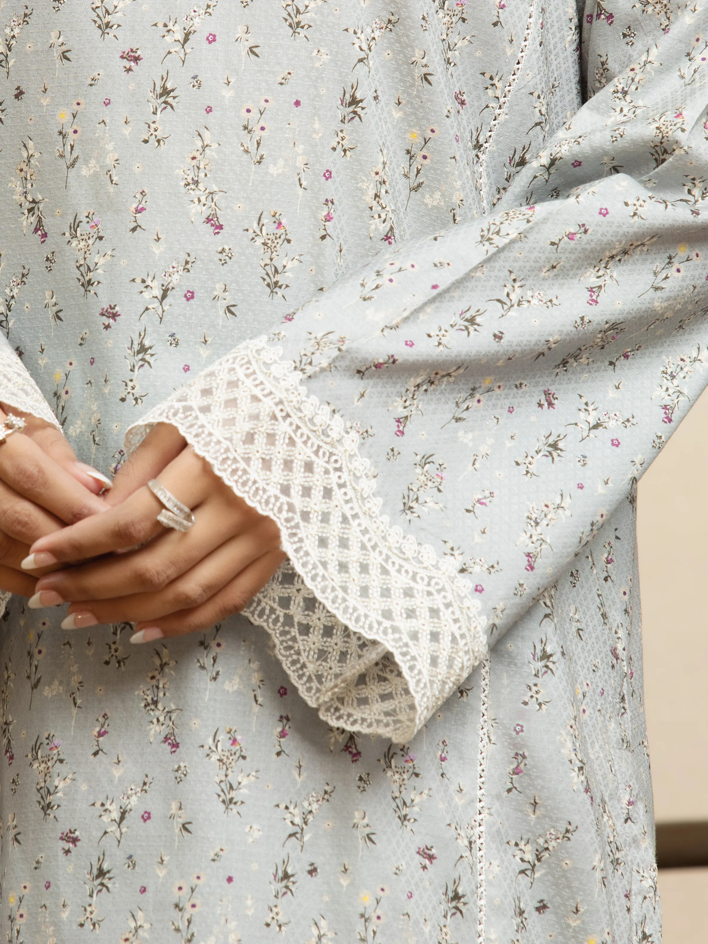 Unstitched Embroidered Dobby Suit - EWU25V7-30172A-3P - Image 3