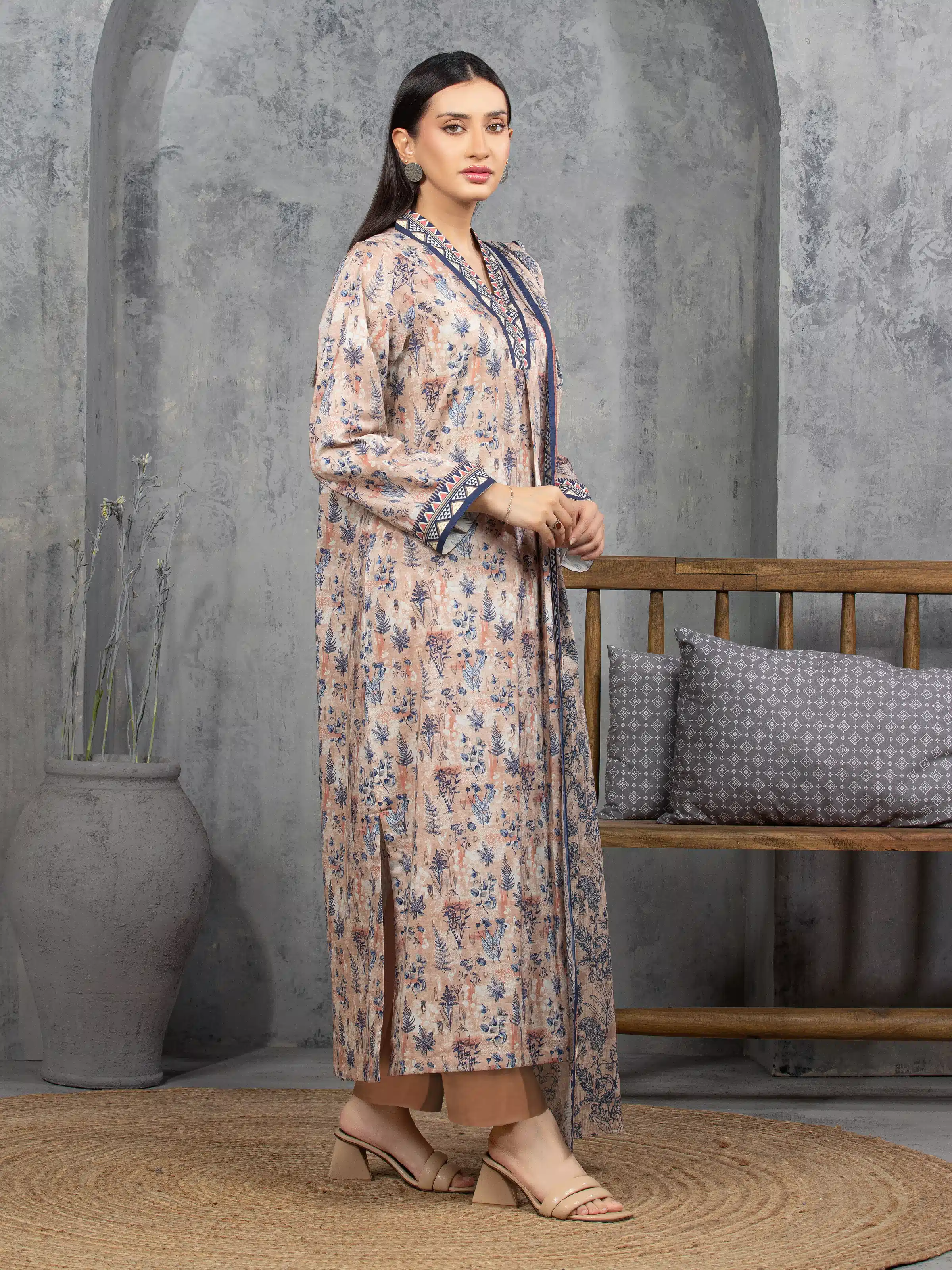 Unstitched Printed Cambric Suit - EWU5A2-35801-3P - Image 4