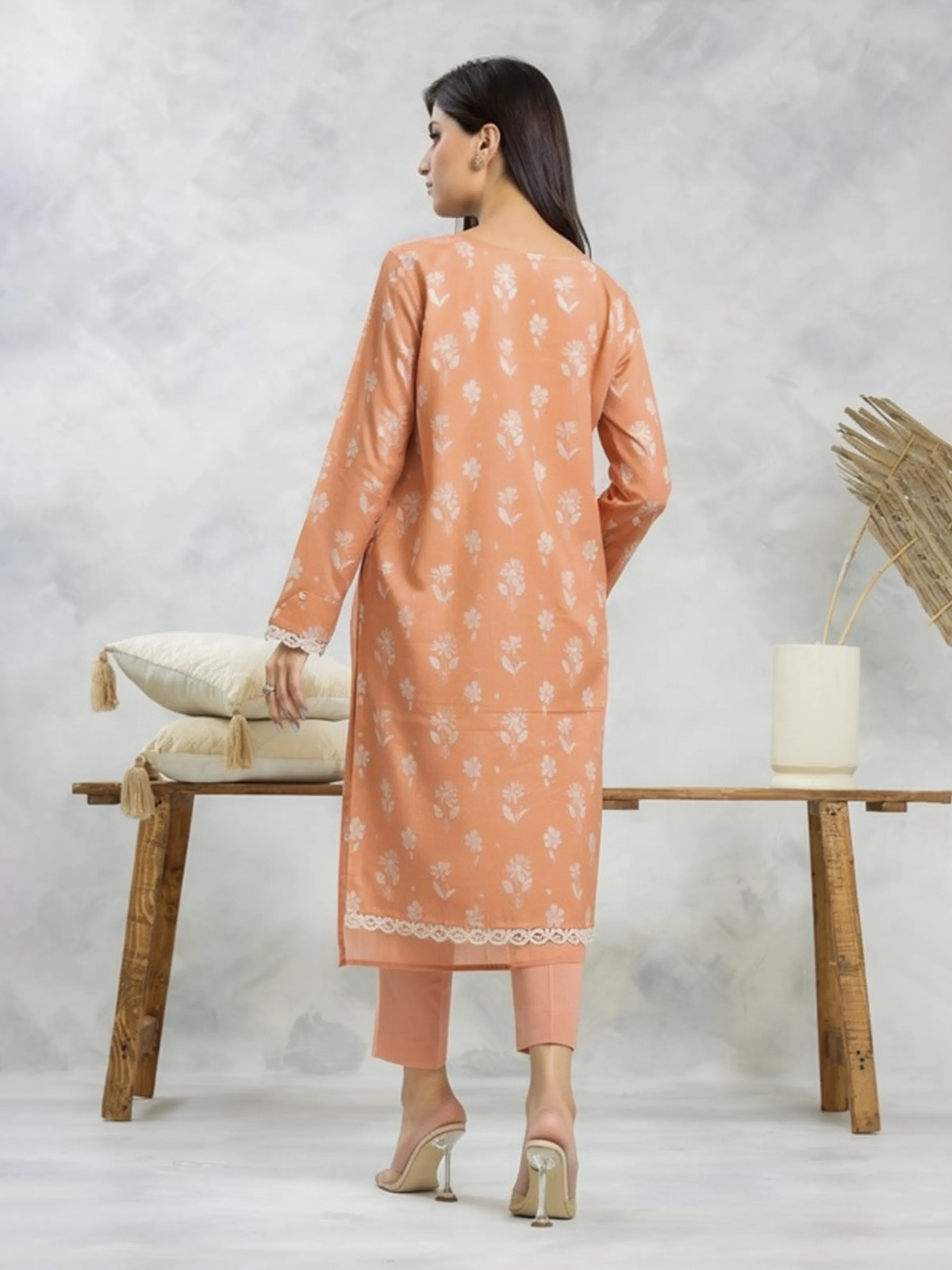 Unstitched Printed Lawn Shirt - EWU24A1-29089S - Image 4