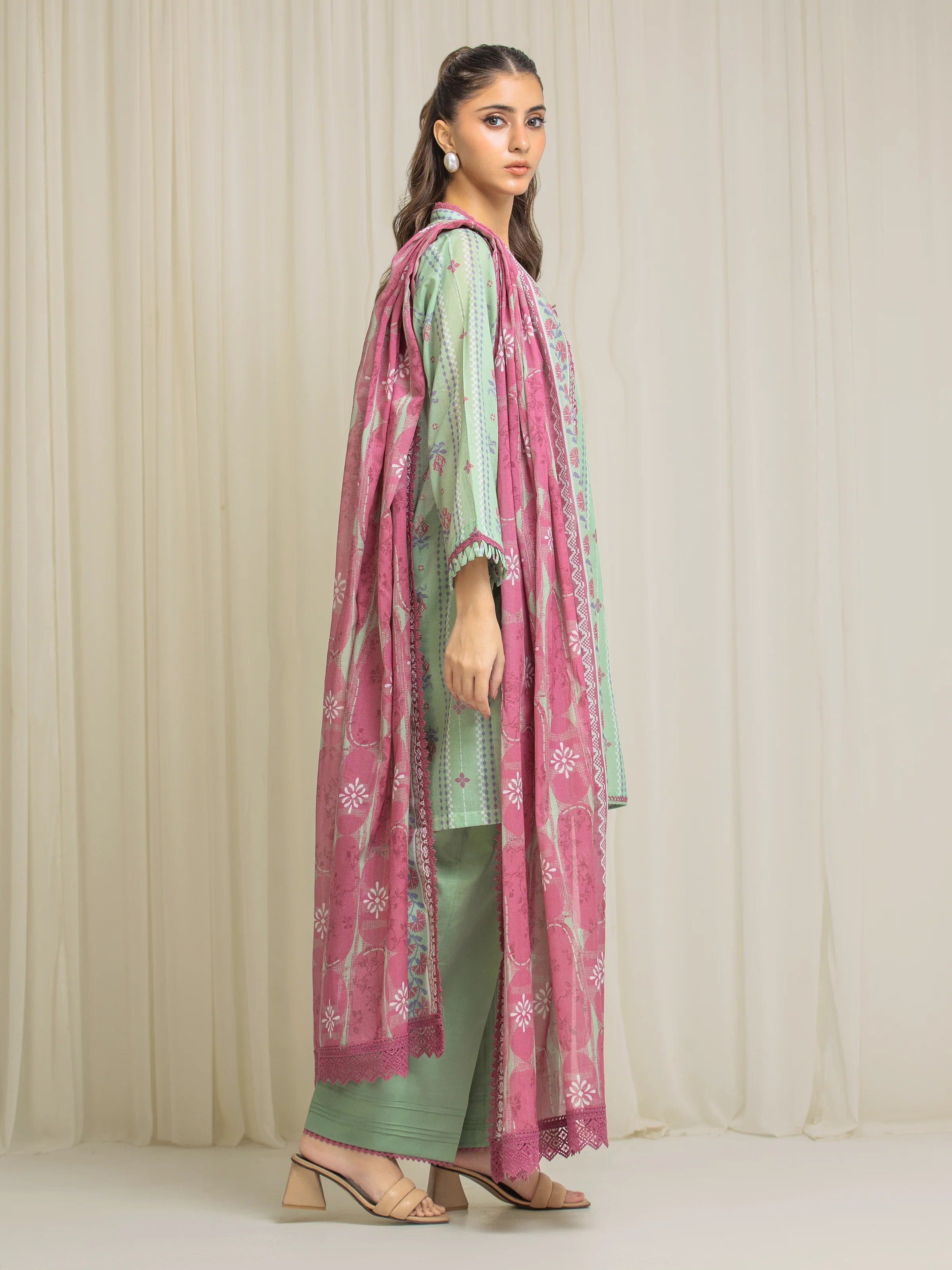 Unstitched Printed Lawn Suit - EWU6A1-36576-3P - Image 5